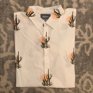 Bonobos Riviera Cactus Button Down Shirt Slim XL